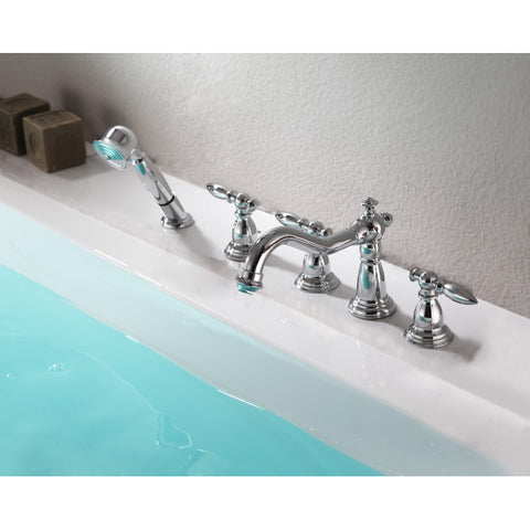 Patriarch 2-Handle Deck-Mount Roman Tub Faucet with Handheld Sprayer