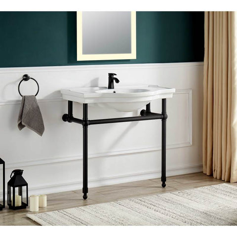 Viola 34.5 in. Console Sink with Ceramic Counter Top