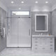 SD-AZ8077-02GB - ANZZI Leon Series 60 in. by 76 in. Frameless Sliding Shower Door in Gunmetal with Handle