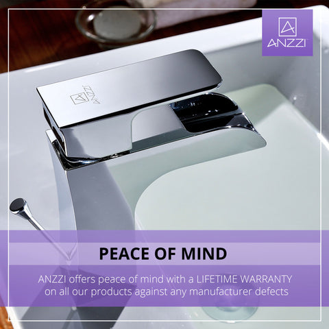 ANZZI Forza Series Single Hole Single-Handle Low-Arc Bathroom Faucet