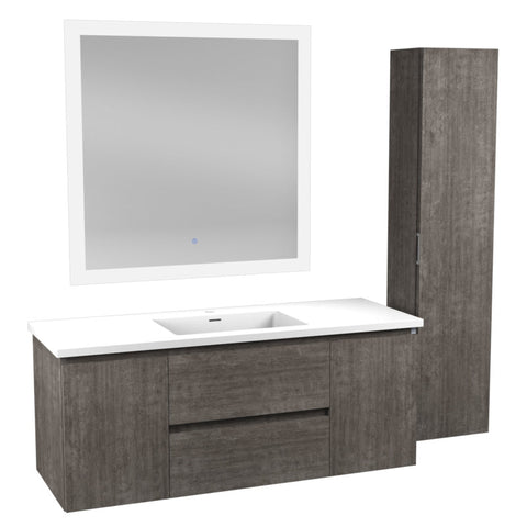 48 in. W x 20 in. H x 18 in. D Bath Vanity Set with Vanity Top in White with White Basin and Mirror