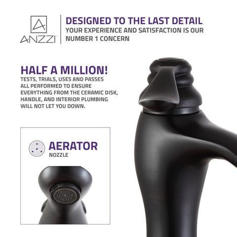 Anfore Single Hole Single Handle Bathroom Faucet