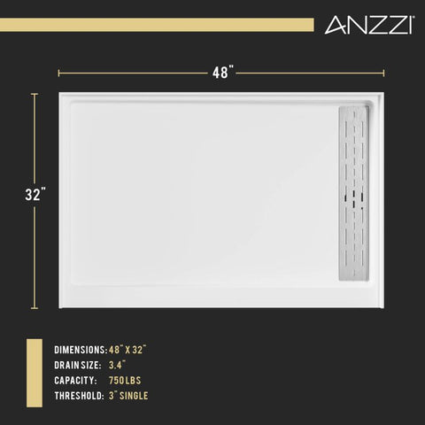 Alexander 48 in. x 32 in. Shower Base