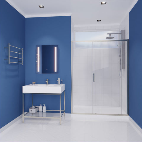 Halberd 60 in. x 72 in. Framed Shower Door with TSUNAMI GUARD