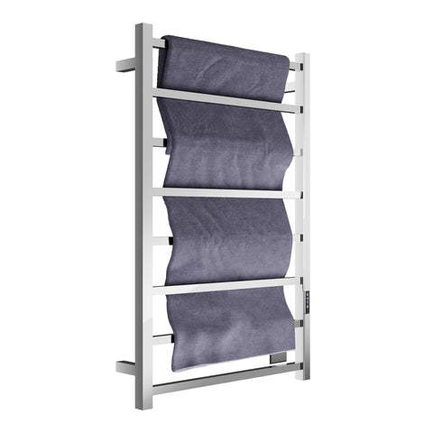 ANZZI Bell 8-Bar Stainless Steel Wall Mounted Electric Towel Warmer Rack