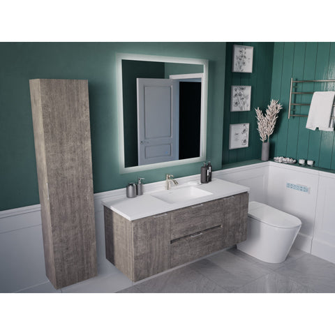 48 in. W x 20 in. H x 18 in. D Bath Vanity Set with Vanity Top in White with White Basin and Mirror