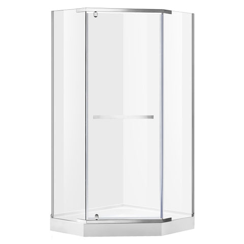 Castle Series 49 in. x 72 in. Semi-Frameless Shower Door with TSUNAMI GUARD