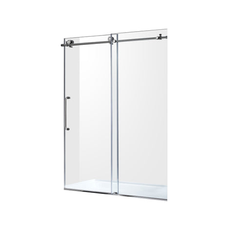 ANZZI Leon Series 48 in. by 76 in. Frameless Sliding Shower Door with Handle