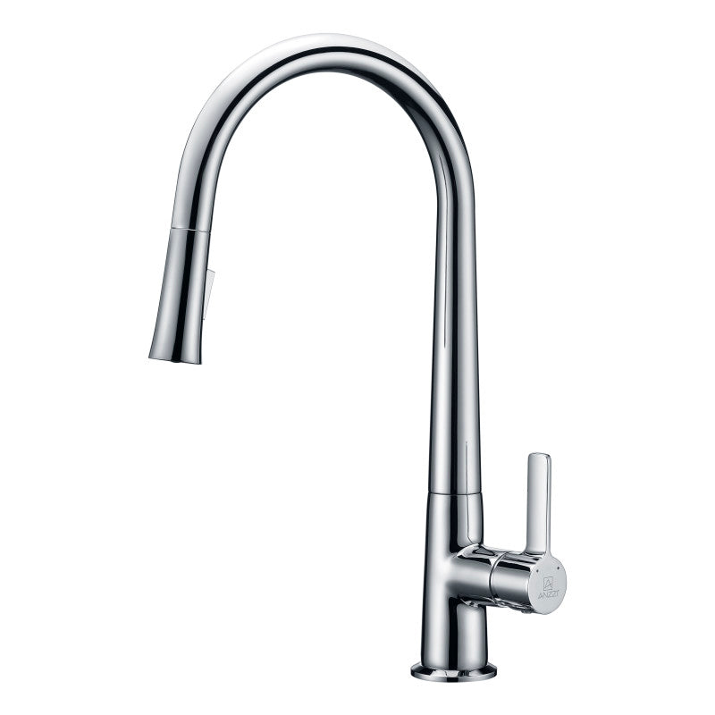 Orbital Single Handle Pull-Down Sprayer Kitchen Faucet in Polished Chrome