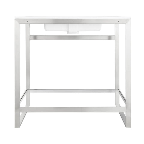 Orchard 36 in. Console Sink with Glossy White Counter Top