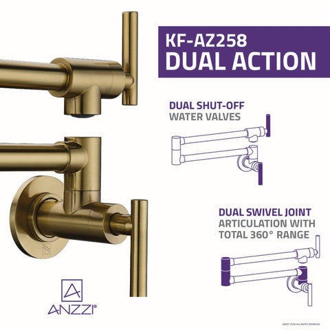 Braccia Series 24" Wall Mounted Pot Filler