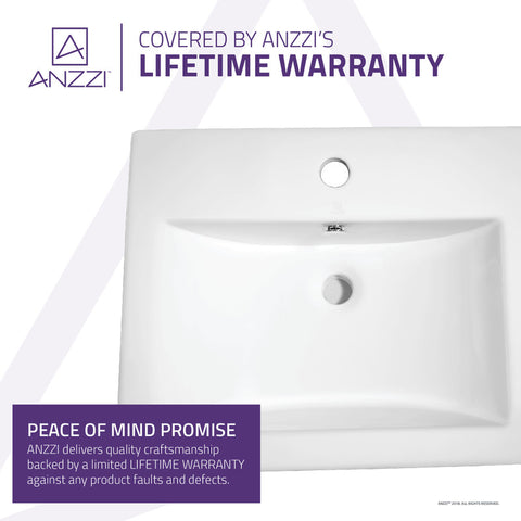 Vitruvius Series 21 in. Rectangular Bathroom Vessel Sink with Built-In Overflow in Glossy White Vitreous China Ceramic