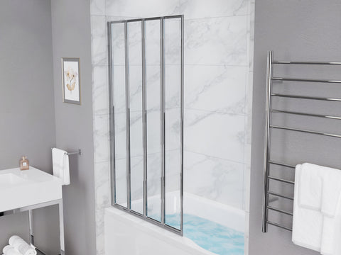 ANZZI 56-in. x 33-in. Accordion-Style Bathtub Shower Door