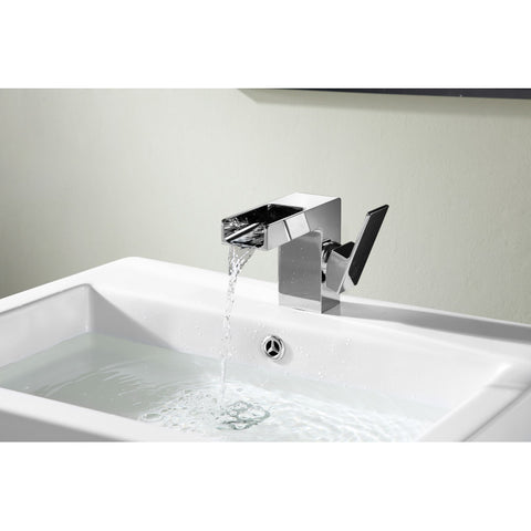 Zhona Series Single Hole Single-Handle Low-Arc Bathroom Faucet in Polished Chrome