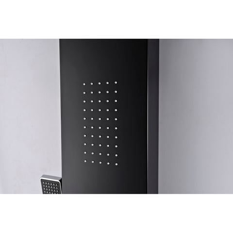 ANZZI Level Series 66 in. Full Body Shower Panel System with Heavy Rain Shower and Spray Wand in Black