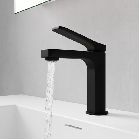 L-AZ900MB-BN - ANZZI Single Handle Single Hole Bathroom Faucet With Pop-up Drain in Matte Black & Brushed Nickel