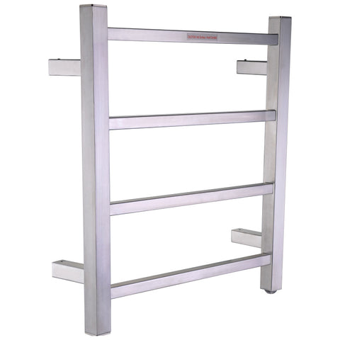 TW-AZ016BN - ANZZI Magnus Series 4-Bar Wall Mounted Electric Plug-In Bathroom Towel Warmer Rack in Brushed Nickel Finish Stainless Steel