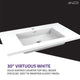 ANZZI 30 in W x 20 in H x 18 in D Bath Vanity with Cultured Marble Vanity Top in White with White Basin & Mirror
