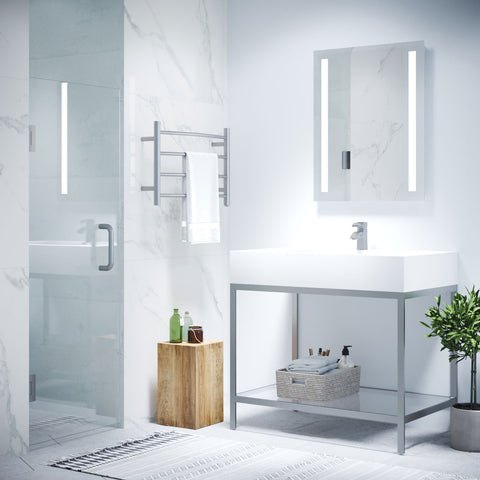 ANZZI Passion Series 30 in. by 72 in. Frameless Hinged Shower Door with Handle