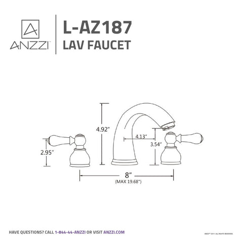 ANZZI Raider 8 in. Widespread 2-Handle Bathroom Faucet