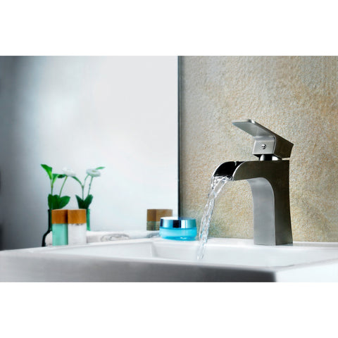 L-AZ019BN - ANZZI Forza Series Single Hole Single-Handle Low-Arc Bathroom Faucet in Brushed Nickel