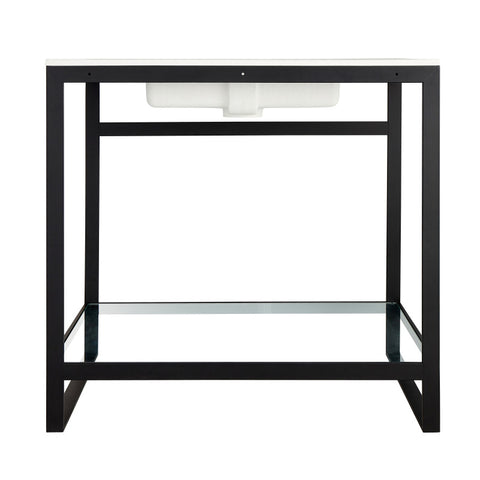 Orchard 36 in. Console Sink with Glossy White Counter Top