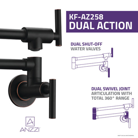 Braccia Series 24" Wall Mounted Pot Filler