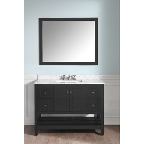 Montaigne 48 in. W x 22 in. D Bathroom Bath Vanity Set with Carrara Marble Top with White Sink