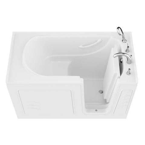 ANZZI 30 in. x 60 in. Right Drain Quick Fill Walk-In Soaking Tub in White