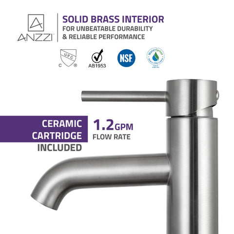 Valle Single Hole Single Handle Bathroom Faucet