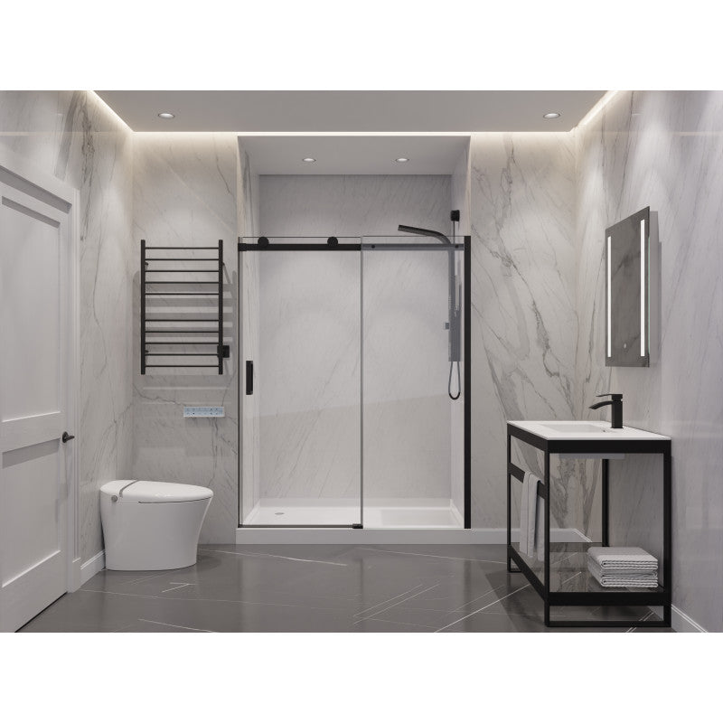 ANZZI Rhodes Series 48 in. x 76 in. Frameless Sliding Shower Door with  Handle