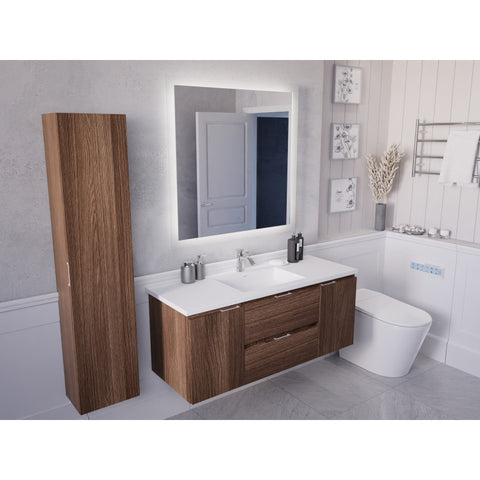 48 in. W x 20 in. H x 18 in. D Bath Vanity Set with Vanity Top in White with White Basin and Mirror