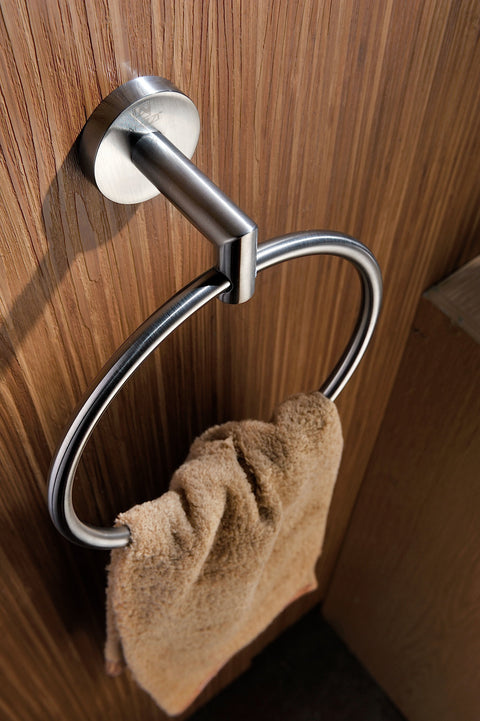 Caster 2 Series Towel Ring in Brushed Nickel
