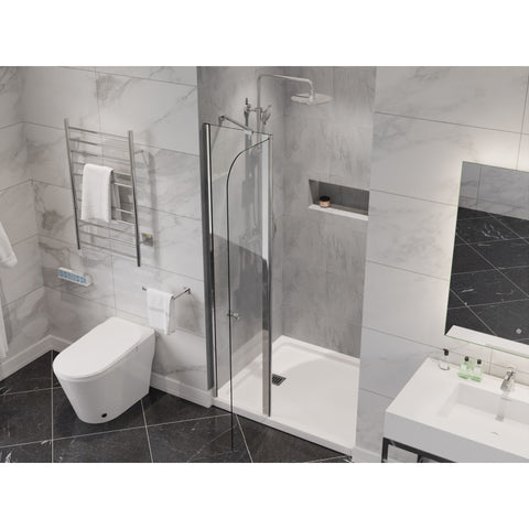 ANZZI Romance 72-in. x 33.5-in. Frameless Swinging Shower Door