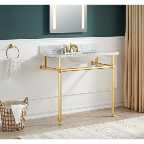 CS-FRKD01BG - ANZZI Verona 34.5 in. Console Sink in Brushed Gold