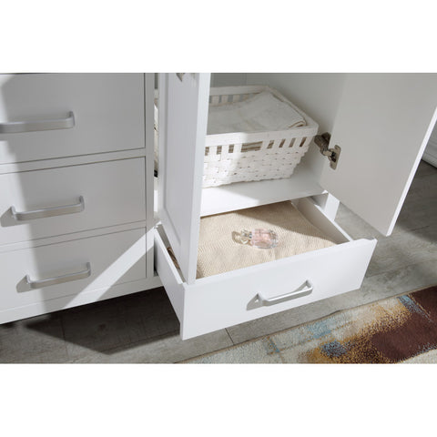 Chateau 60 in. W x 22 in. D Bathroom Vanity Set with Carrara Marble Top with White Sink