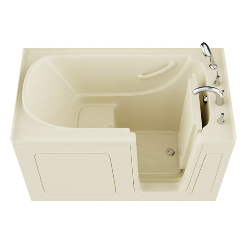 AMZ3260RBS - ANZZI 32 in. x 60 in. Right Drain Quick Fill Walk-In Soaking Tub in Biscuit