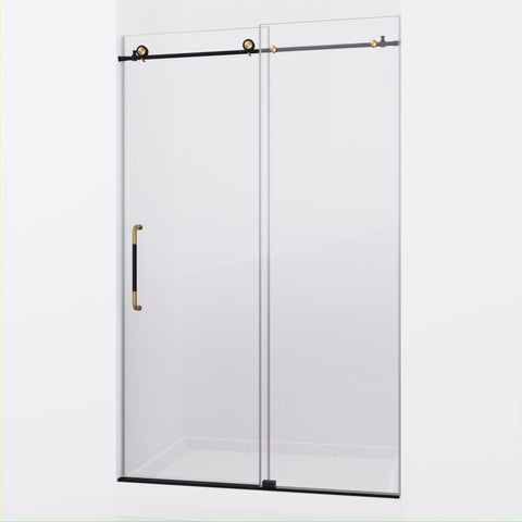 Madam Series 48 in. by 76 in. Frameless Sliding Shower Door with Handle