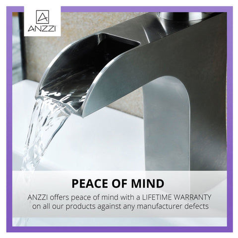 ANZZI Forza Series Single Hole Single-Handle Low-Arc Bathroom Faucet
