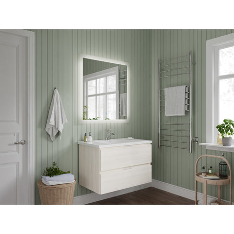 30 in W x 20 in H x 18 in D Bath Vanity with Cultured Marble Vanity Top in White with White Basin & Mirror
