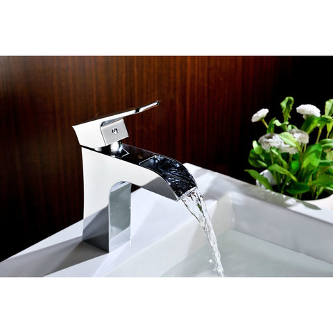 ANZZI Forza Series Single Hole Single-Handle Low-Arc Bathroom Faucet