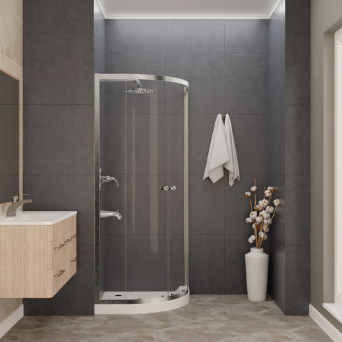 Mare 35 in. x 76 in. Framed Shower Enclosure with TSUNAMI GUARD