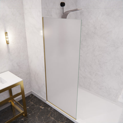 Aegis Series 34 in. by 74" Frameless Fixed Shower Screen