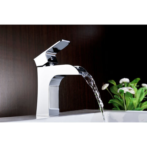 L-AZ019 - ANZZI Forza Series Single Hole Single-Handle Low-Arc Bathroom Faucet in Polished Chrome