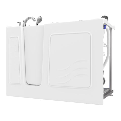ANZZI 53 - 60 in. x 26 in. Air and Whirlpool Jetted Walk-in Tub