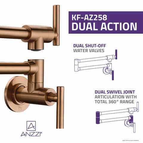 Braccia Series 24" Wall Mounted Pot Filler