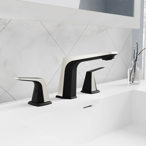 ANZZI 2-Handle 3-Hole 8 in. Widespread Bathroom Faucet With Pop-up Drain