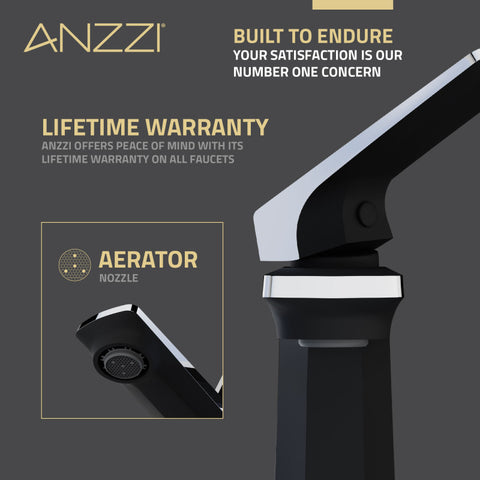 ANZZI Single Handle Single Hole Bathroom Faucet With Pop-up Drain