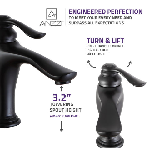 Anfore Single Hole Single Handle Bathroom Faucet