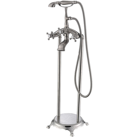 Tugela 3-Handle Claw Foot Tub Faucet with Hand Shower